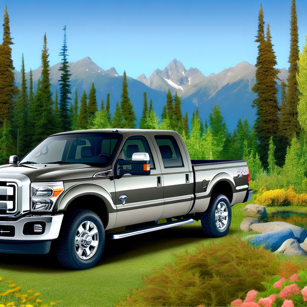Image of a 2012 Ford F-350 in a scenic outdoor setting