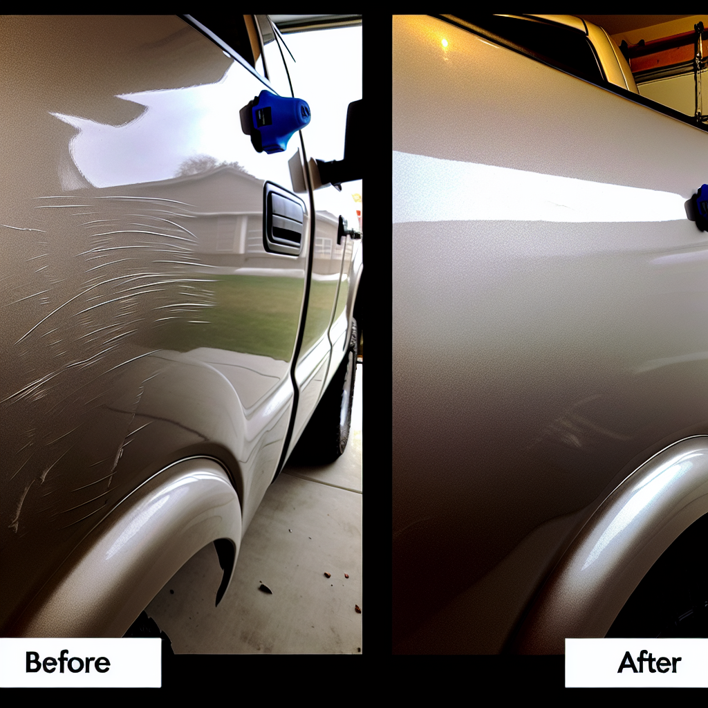 Before and After Scratch Removal