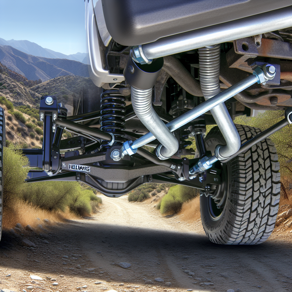 Image of Hellwig sway bars mounted on a Ford F-350