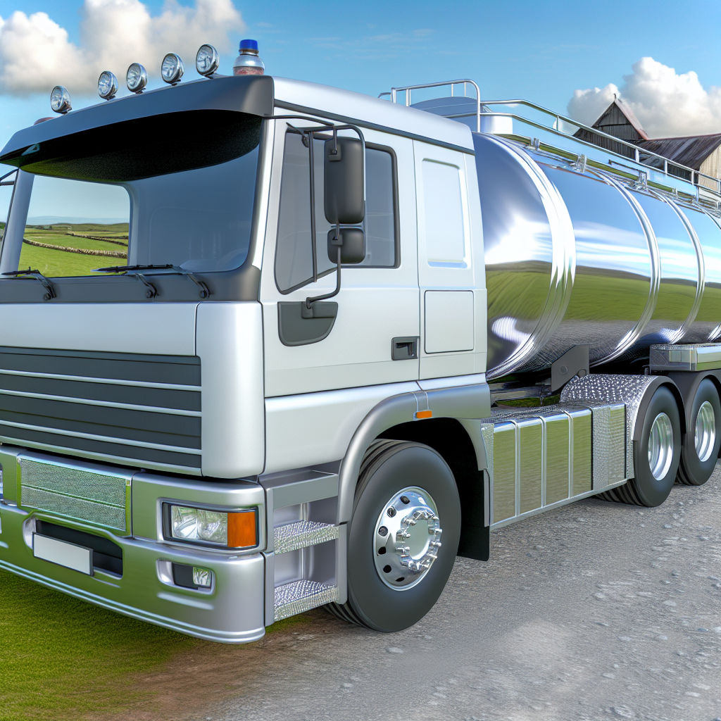 image of a milk-hauling truck