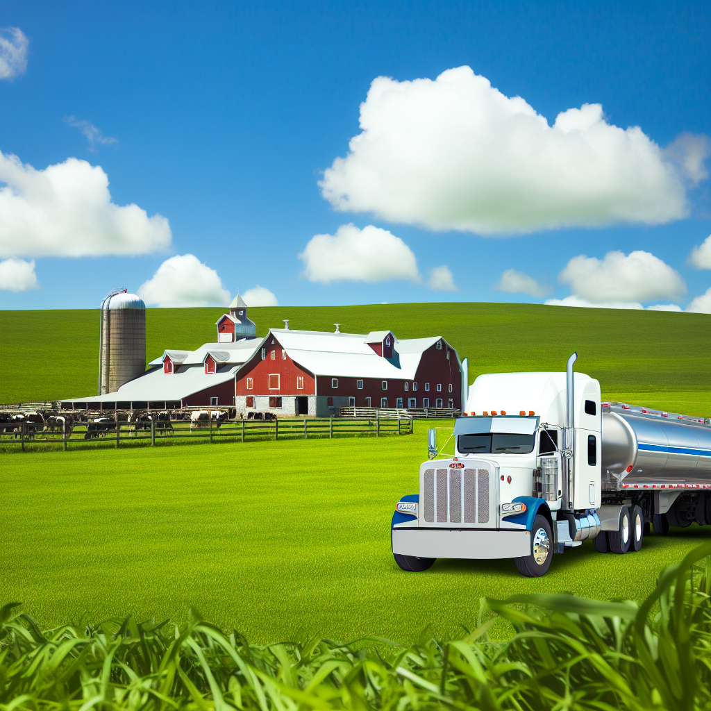 Peterbilt truck in a picturesque rural setting