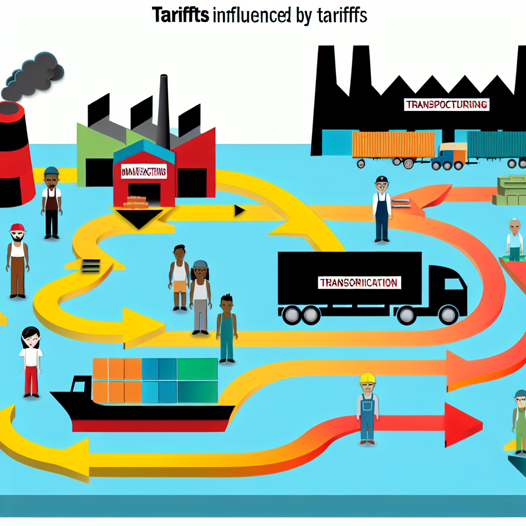 Illustration of supply chain dynamics affected by tariffs
