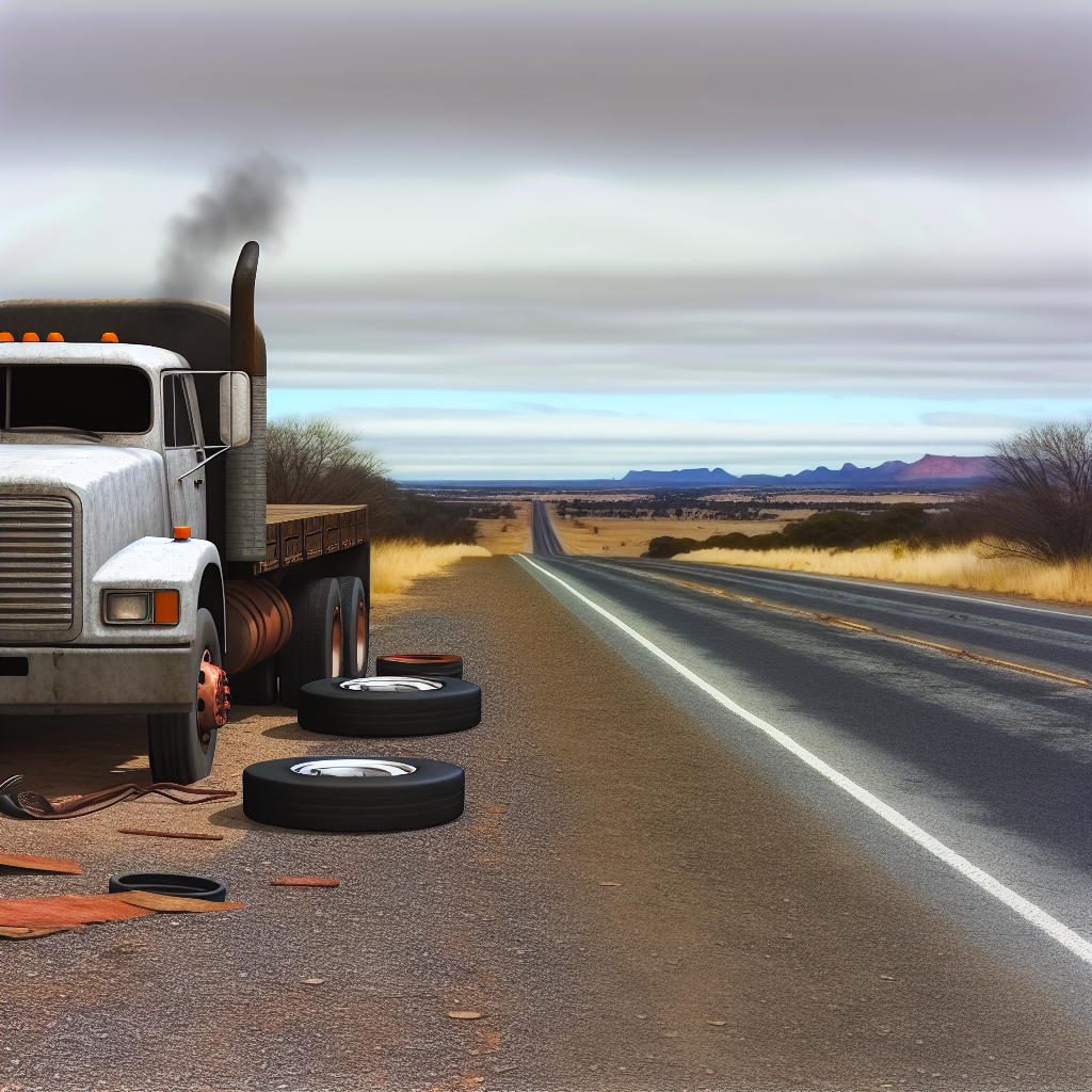 Broken Down Truck on Roadside