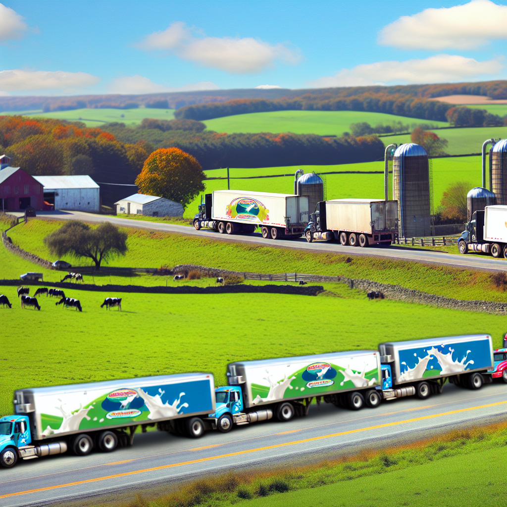 Family-owned milk-hauling fleet in action