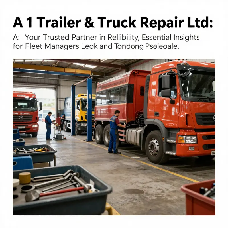 A busy truck repair facility showing mechanics at work, emphasizing teamwork and expertise.