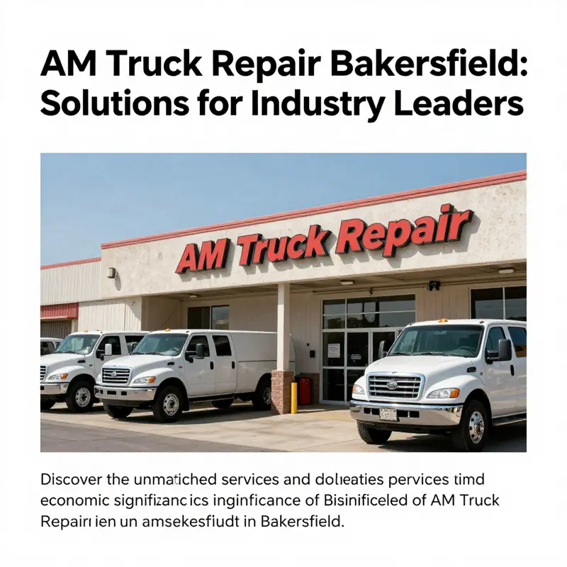 Exterior view of AM Truck Repair facilities in Bakersfield, CA.