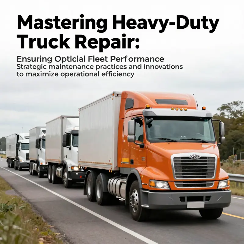 A convoy of heavy-duty trucks on an open road, illustrating the significance of maintenance for operational excellence.