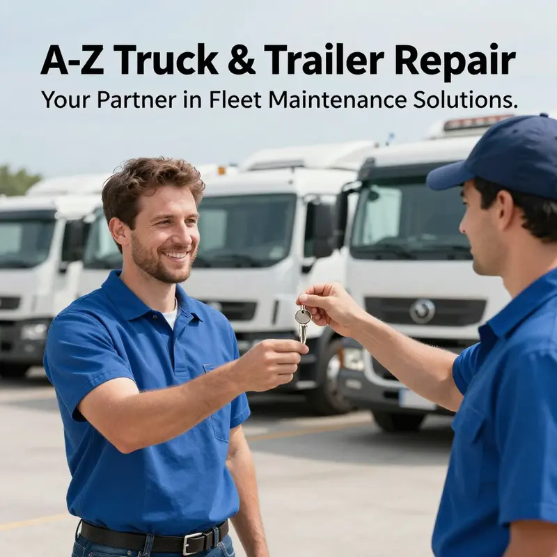 Expert technicians performing comprehensive maintenance on heavy-duty vehicles at A-Z Truck & Trailer Repair.