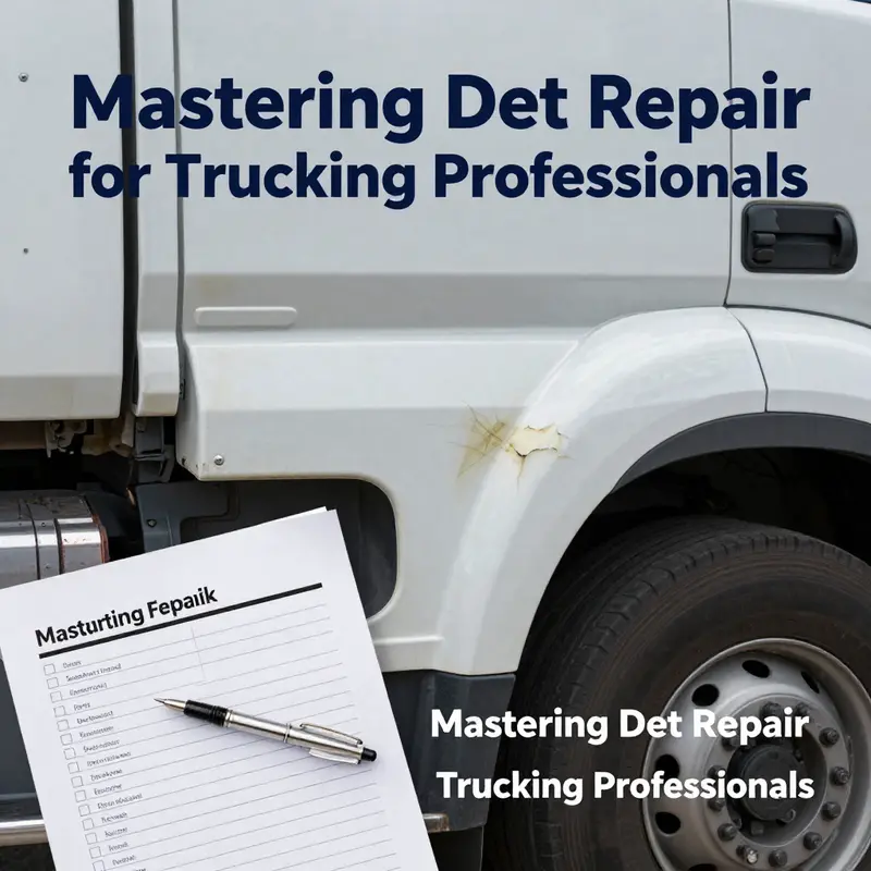 A professional mechanic applying Paintless Dent Repair techniques on a truck panel.