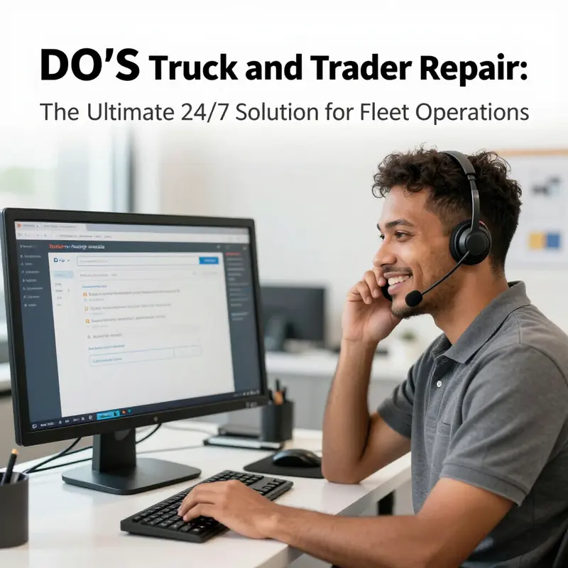 Mobile mechanics diligently servicing a truck on-site, exemplifying DO’S commitment to operational excellence.