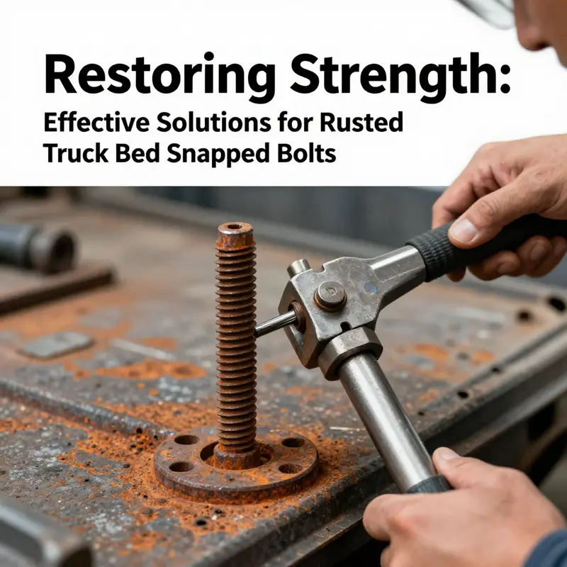 A mechanic applies penetrating oil to a rusted bolt, the first step in the repair process.