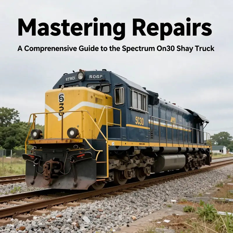 Organized model parts essential for the repair of the Spectrum On30 Shay truck.