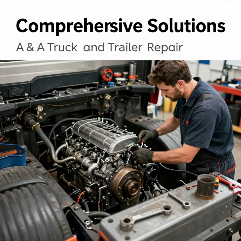 Expert mechanics at A & A Truck and Trailer Repair executing detailed mechanical repairs on trucks.