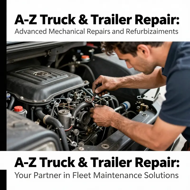 Expert technicians performing comprehensive maintenance on heavy-duty vehicles at A-Z Truck & Trailer Repair.