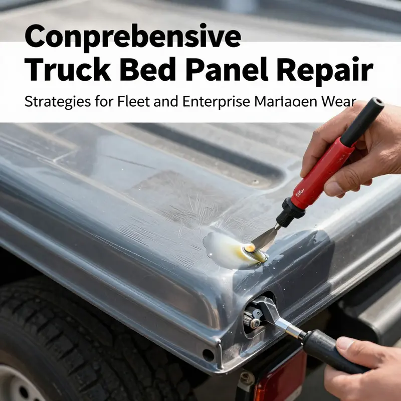 Cleaning and preparing a truck bed panel for repair after minor scratches.