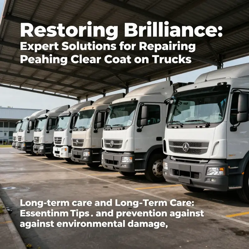 An expert assesses the condition of a truck’s clear coat to identify the extent of peeling.