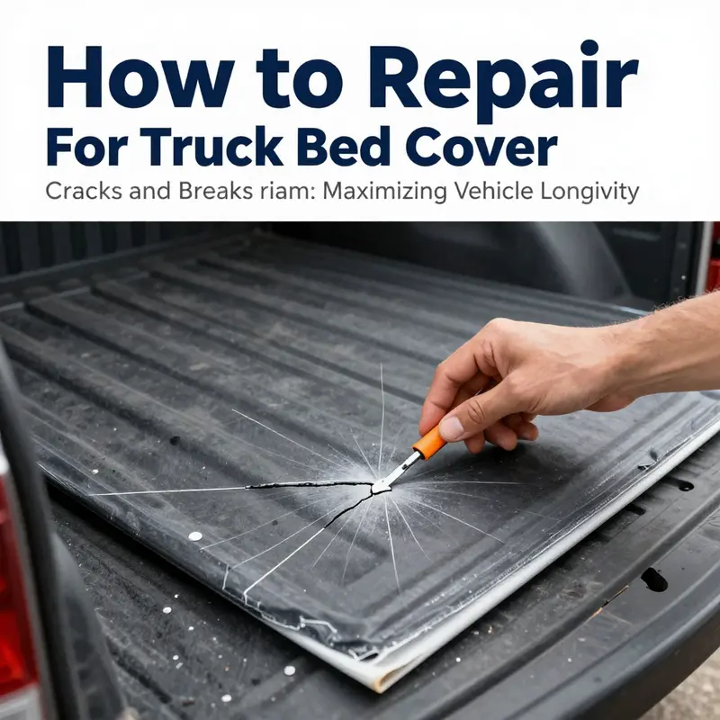 Repairing small tears on a fabric truck bed cover to ensure cargo protection.