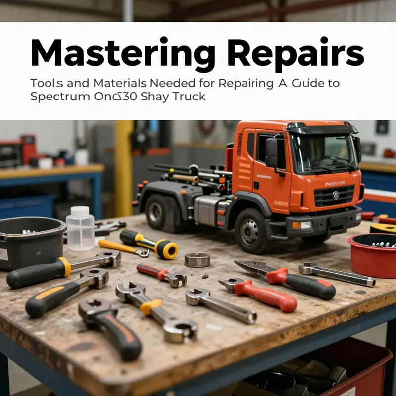 Organized model parts essential for the repair of the Spectrum On30 Shay truck.