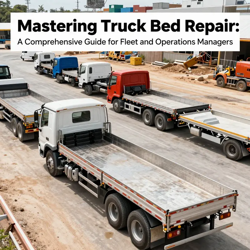 A fleet of trucks with well-maintained beds on a construction site.