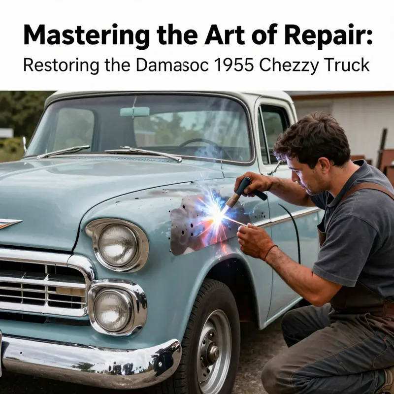 A thorough assessment of the damaged cut area is paramount before beginning any repairs on the 1965 Chevy truck.
