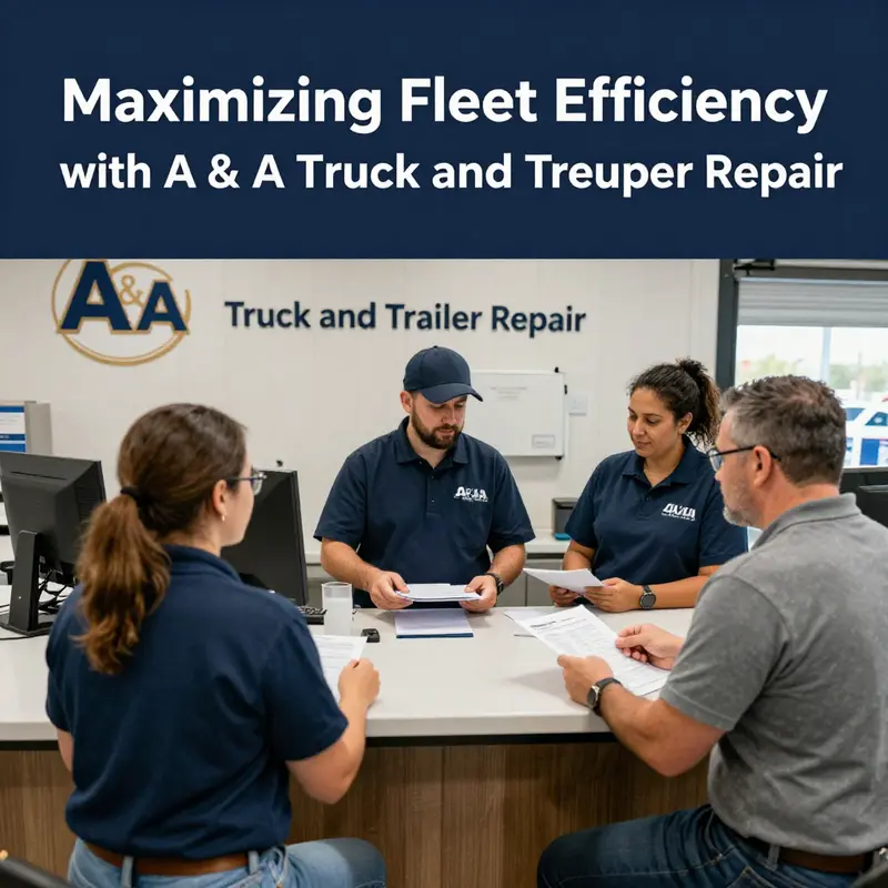 Technicians at A & A Truck and Trailer Repair engage in comprehensive vehicle maintenance services.