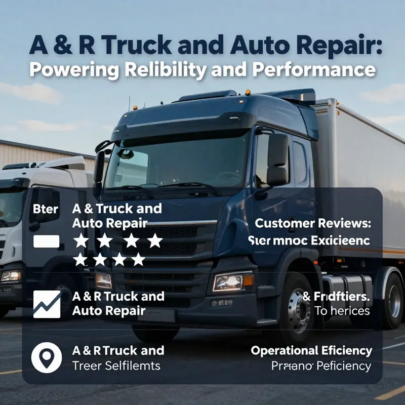 A glimpse into A & R Truck and Auto Repair, reflecting professionalism and dedication to truck repairs.