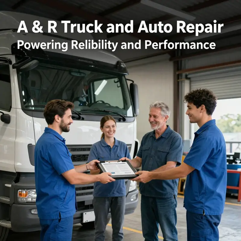 A glimpse into A & R Truck and Auto Repair, reflecting professionalism and dedication to truck repairs.