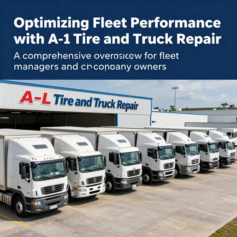 A vivid scene of trucks at A-1 Tire and Truck Repair, emphasizing their extensive maintenance capabilities and dedication to service.