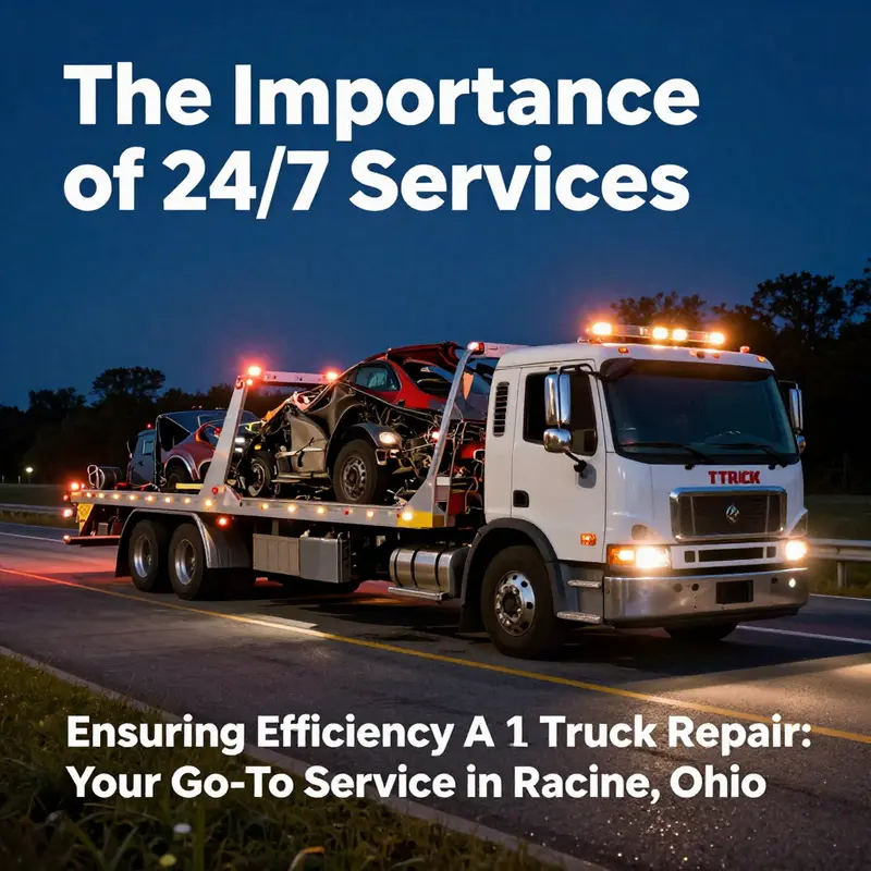 A skilled mechanic demonstrating the range of services offered at A 1 Truck Repair in Racine, Ohio.