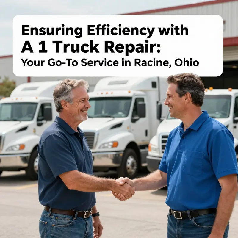 A skilled mechanic demonstrating the range of services offered at A 1 Truck Repair in Racine, Ohio.