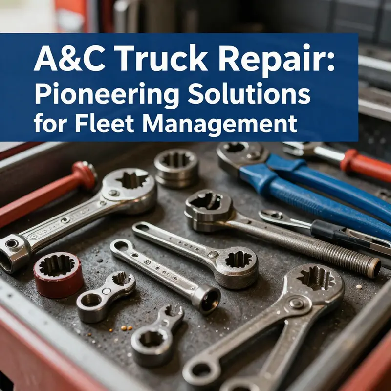 An overview of the dynamic operations at A&C Truck Repair, highlighting skilled technicians at work.