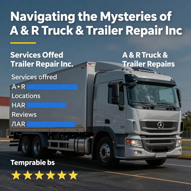 Investigating the registration and existence of A & R Truck & Trailer Repair Inc.
