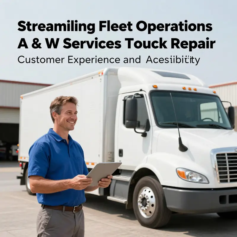 A & W Services in action, showcasing their mobile repair capabilities in a dynamic logistics environment.