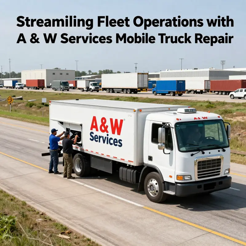 A & W Services in action, showcasing their mobile repair capabilities in a dynamic logistics environment.