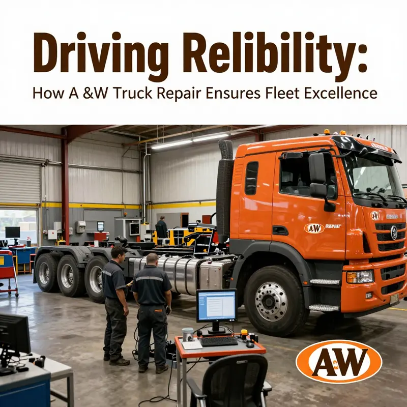A&W Truck Repair’s interior facility where dedicated technicians utilize advanced tools to service a variety of trucks.