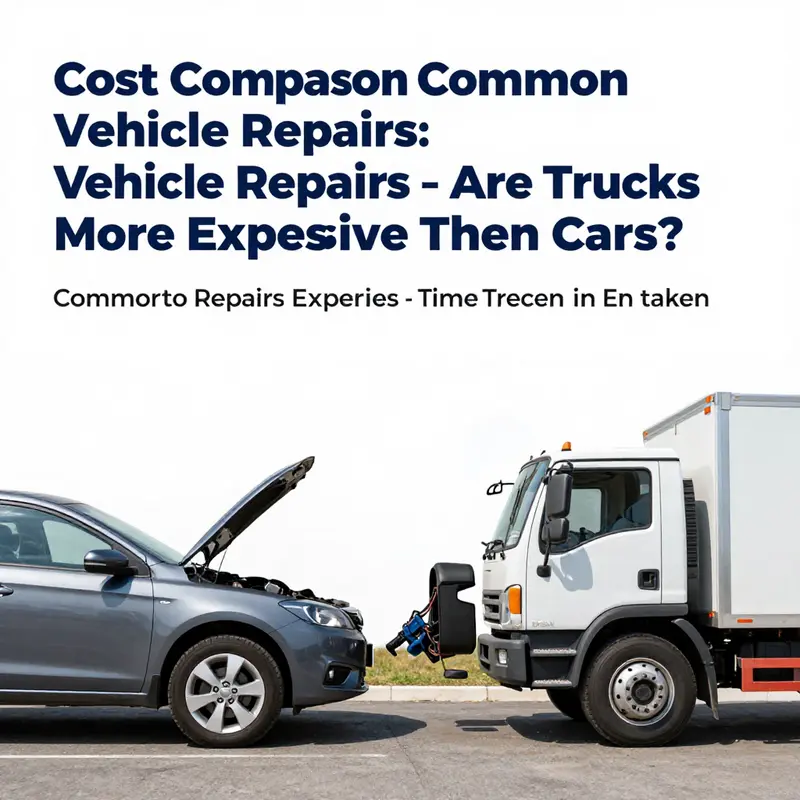 Comparison of average repair costs between trucks and cars.
