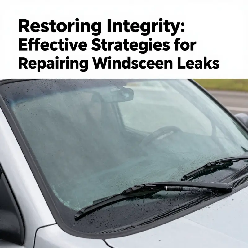 Identifying leak sources: Close-up view of a 2008 Chevrolet truck’s windshield with visible signs of moisture.