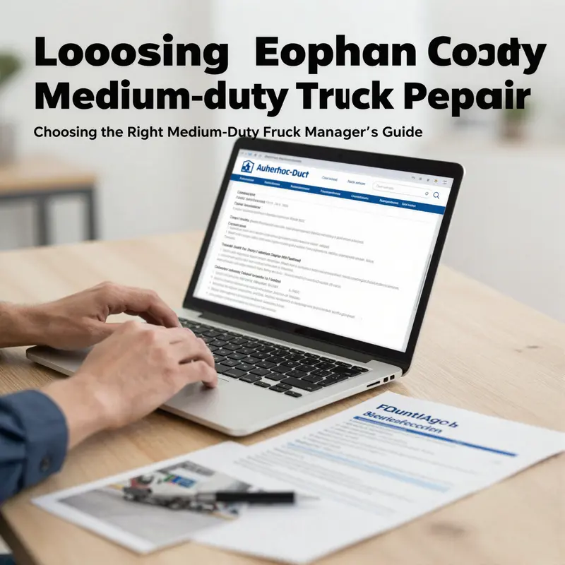 A diverse range of medium-duty trucks receiving expert repairs and maintenance.