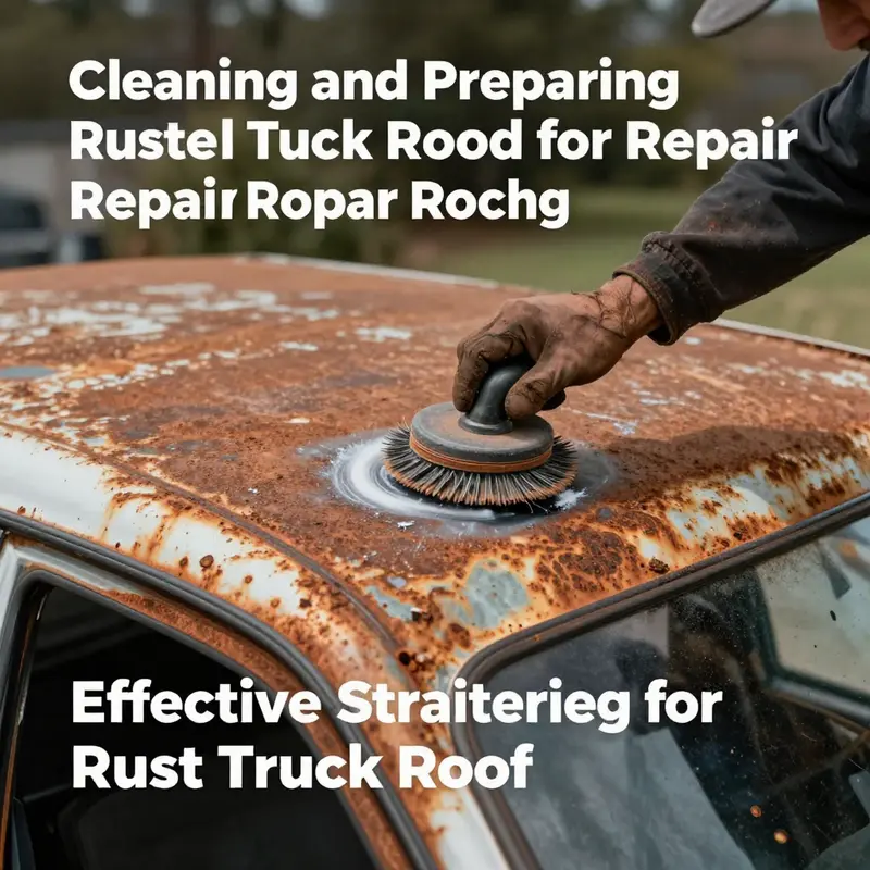 Determining the severity of rust damage on a truck roof.