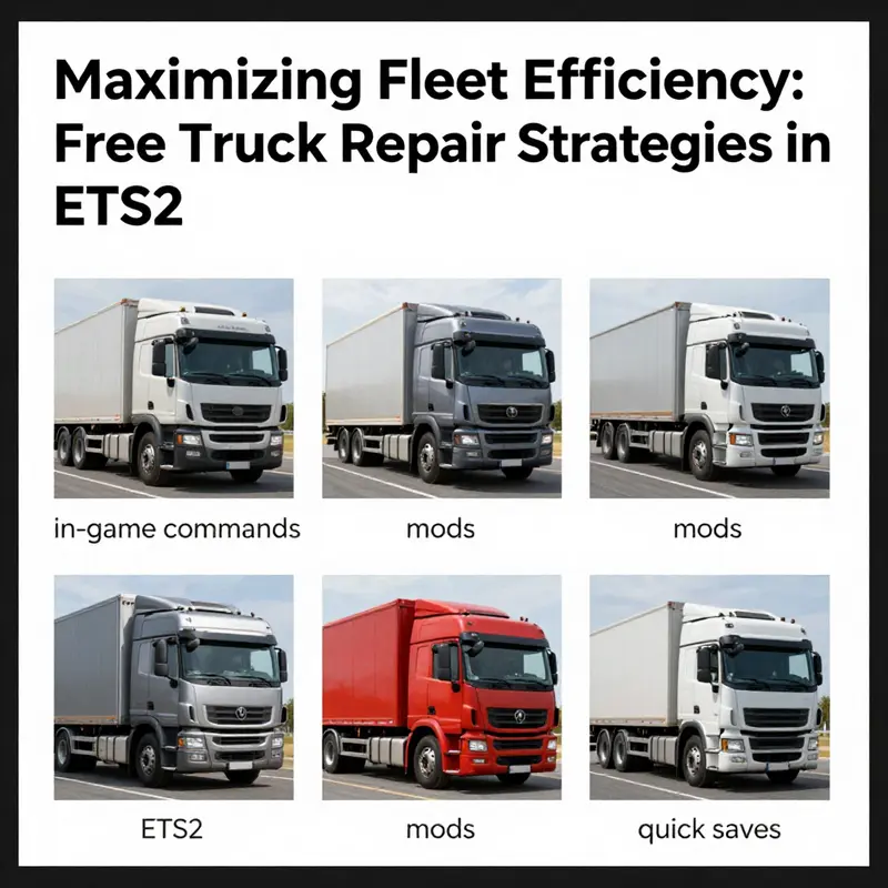 Utilizing the chat console in ETS2 for immediate truck repair.