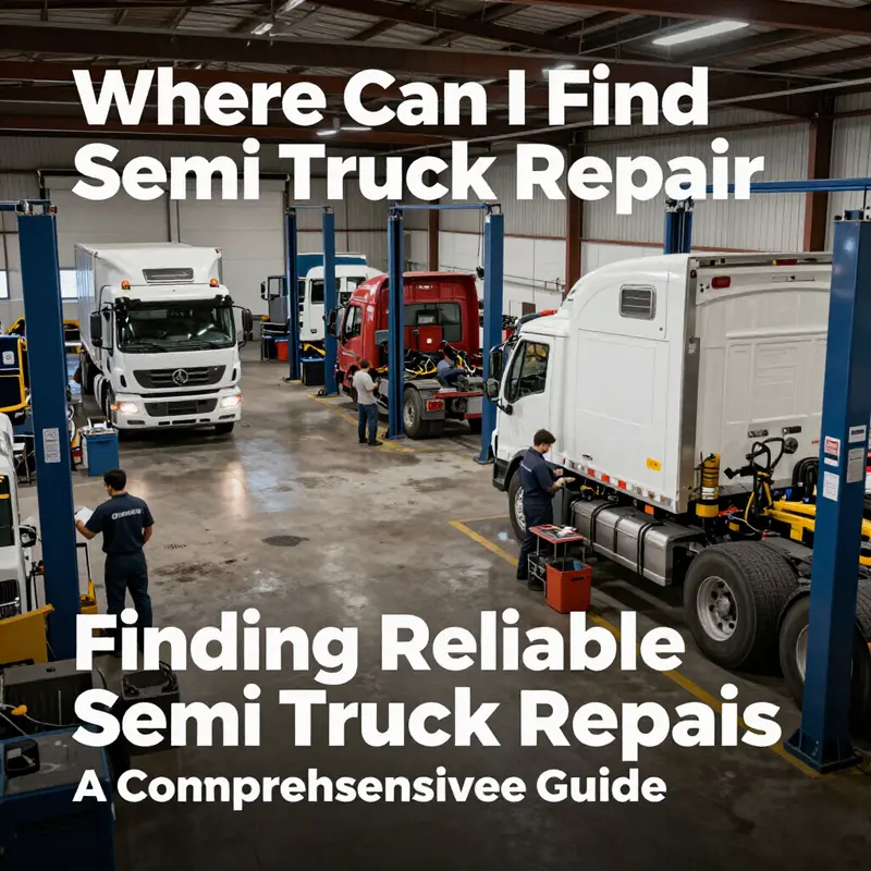 A qualified mechanic examining a semi truck, highlighting the importance of local repair services for effective fleet management.