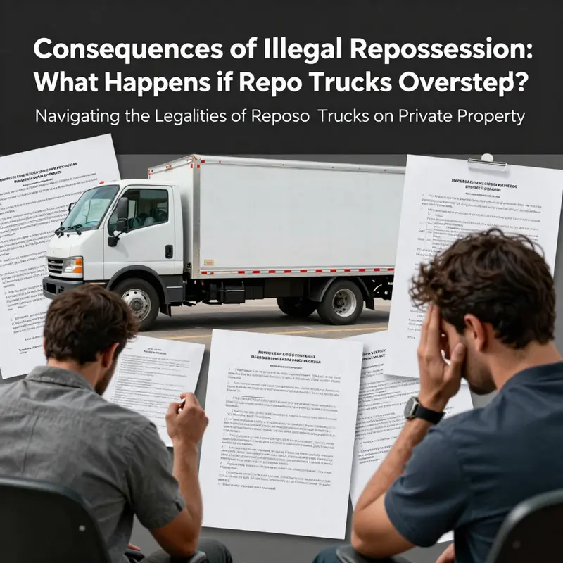 Repo trucks operating under the legal frameworks governing private property.