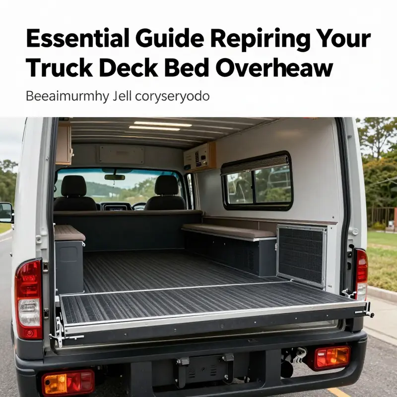 A pristine truck camper deck bed against a beautiful landscape, representing the benefits of proper maintenance.