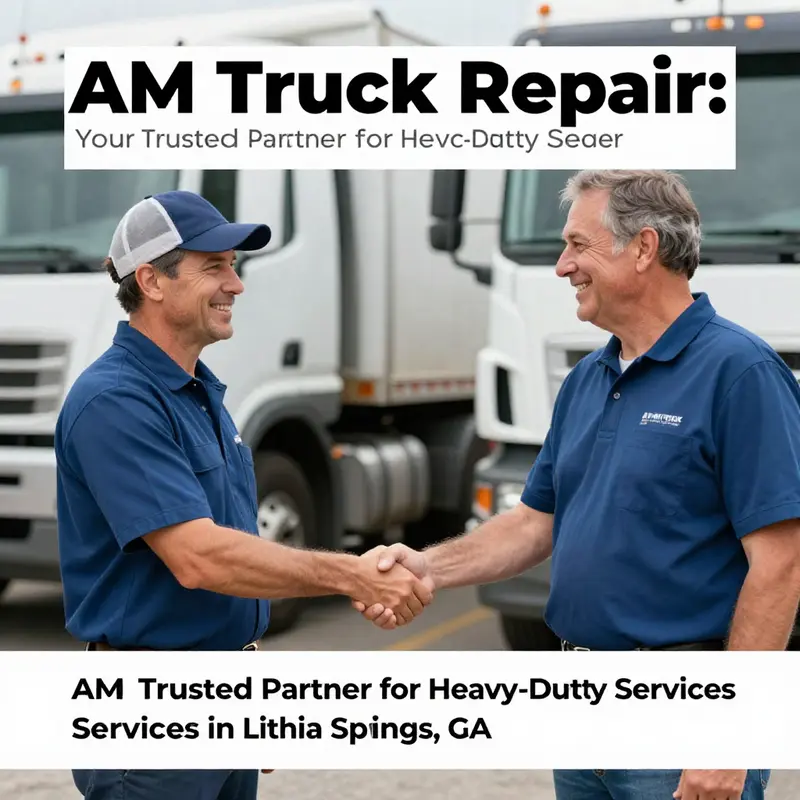 Technicians at AM Truck Repair provide specialized services for commercial vehicles.