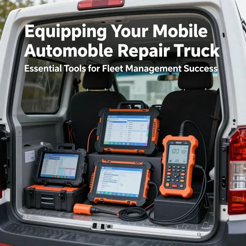 Advanced diagnostic tools ready for mobile automotive repairs.