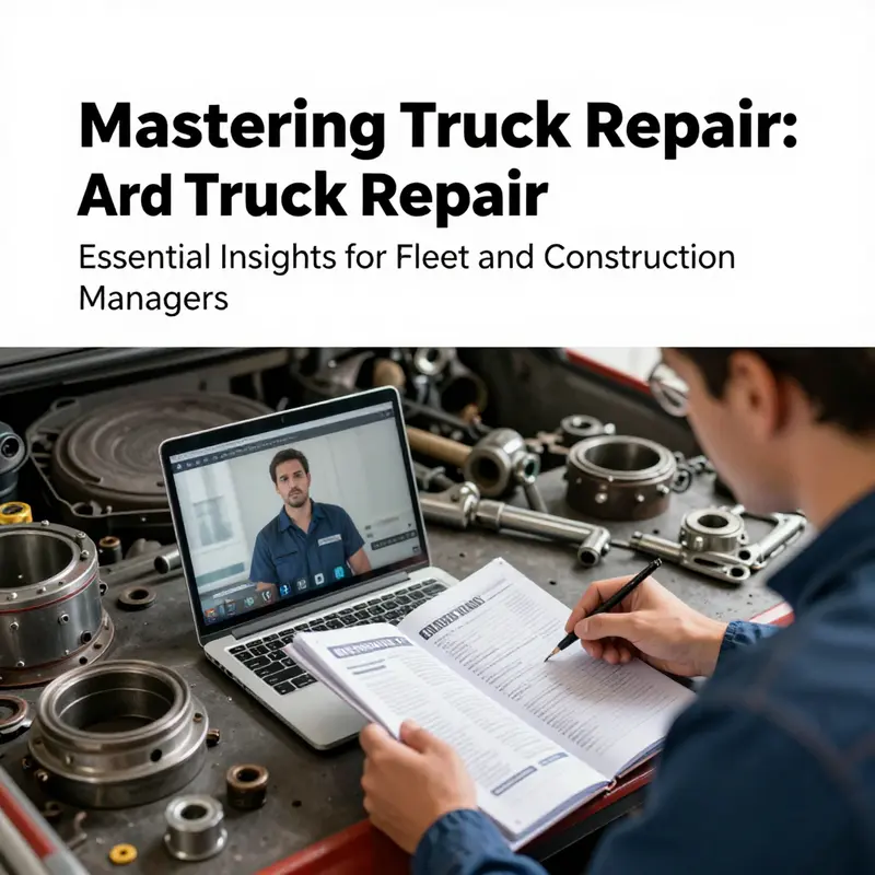 Mechanics adhering to vital safety protocols during truck repairs.