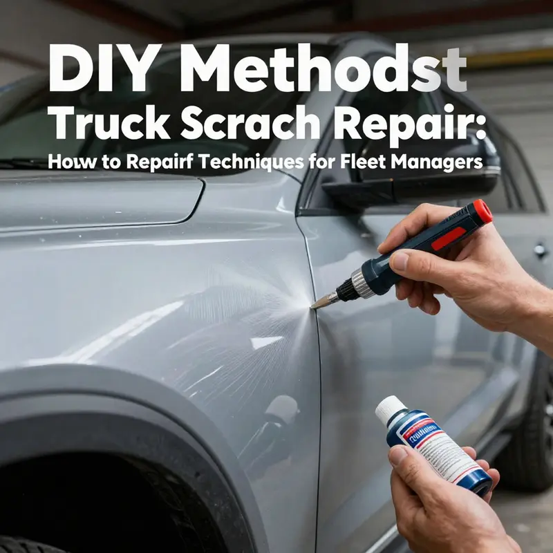 A truck showcasing a deep scratch that needs to be assessed for potential rust damage.