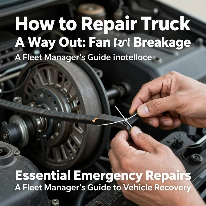 A mechanic expertly addressing a fuel line break on a truck using practical techniques.