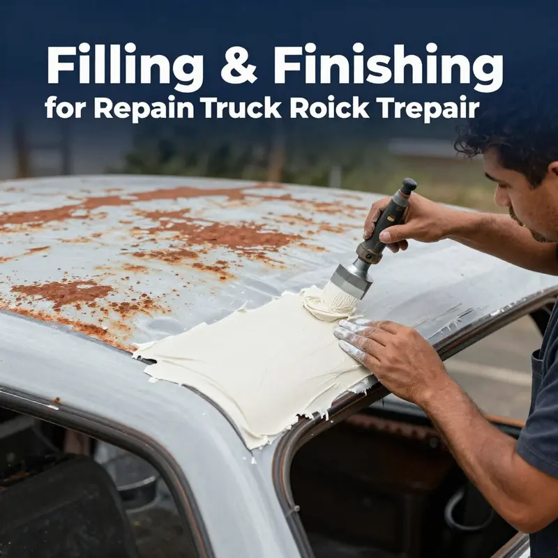 Determining the severity of rust damage on a truck roof.