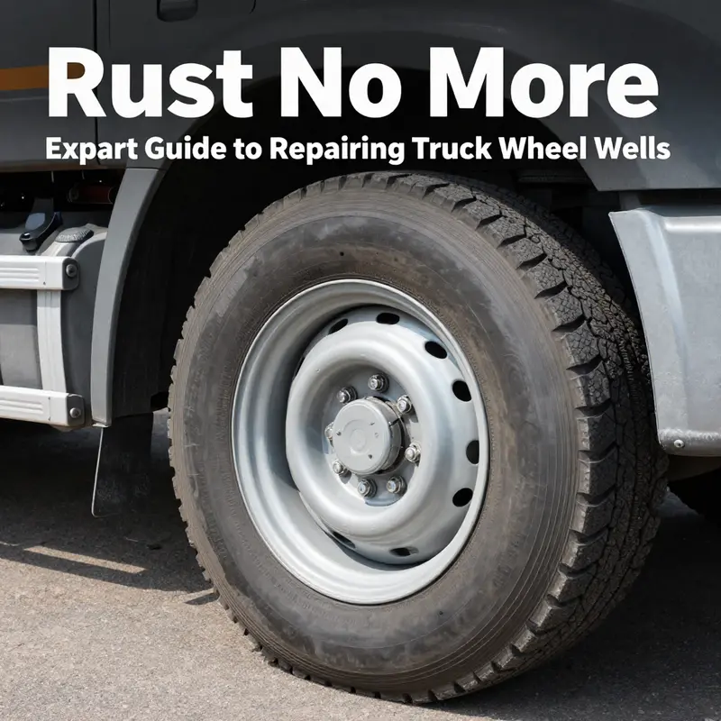 Assessment of a truck wheel well exhibiting rust damage.